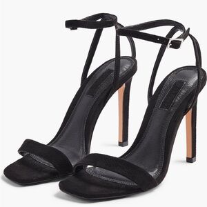 Topshop Black Suede Heels